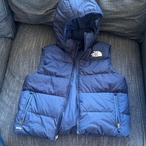 The North Face Navy Hooded Puffer Vest